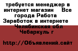 требуется менеджер в интернет магазин  - Все города Работа » Заработок в интернете   . Челябинская обл.,Чебаркуль г.